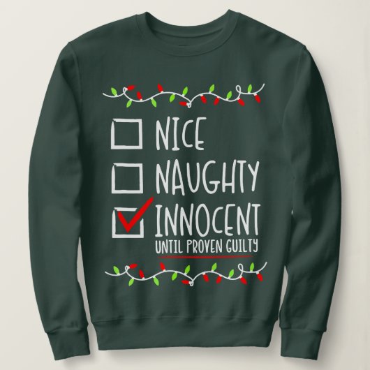 Nice Naughty, ik betreur het dat er niets is van k Trui (Design voorkant)