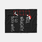 Nice Naughty Ik ga beide kerst-kerstfeestjes halen Fleece Deken (Voorkant (Horizontaal))