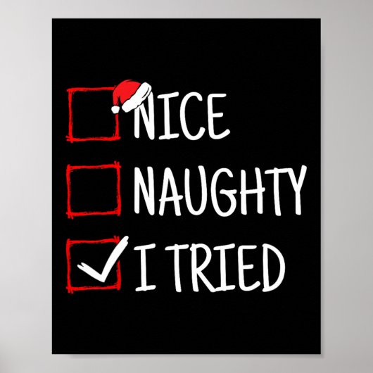 Nice Naughty, ik heb een heerlijk kerstfeest gepro Poster (Voorkant)