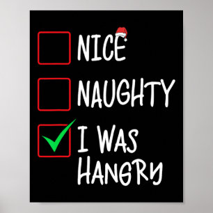 Nice Naughty, ik was woedende kerstlijstkerstman Poster