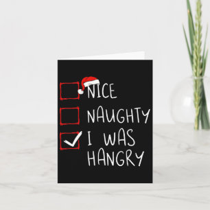 Nice Naughty ik was woedende kerstlijstzant Kaart