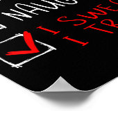 Nice Naughty, ik zweer dat ik een grappige kerstli Poster (Hoek)