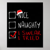 Nice Naughty, ik zweer dat ik een grappige kerstli Poster (Voorkant)