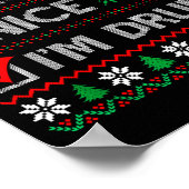 Nice Naughty I'm Drunk Checklist Ugly Christmas Sw Poster (Hoek)