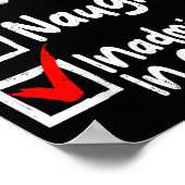 Nice Naughty Inadmissible In Court Funny Christmas Poster (Hoek)