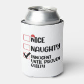 Nice Naughty Innocent tot bewezen Guilty Christma Blikjeskoeler (Blikje Voorkant)