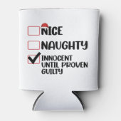 Nice Naughty Innocent tot bewezen Guilty Christma Blikjeskoeler (Voorkant)