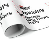 Nice Naughty Innocent tot bewezen Guilty Christma Cadeaupapier (Rol Hoek)