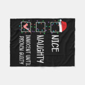 Nice Naughty Innocent tot bewezen Guilty Christma Fleece Deken (Voorkant (Horizontaal))