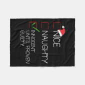 Nice Naughty Innocent tot bewezen Guilty Christma Fleece Deken (Voorkant (Horizontaal))
