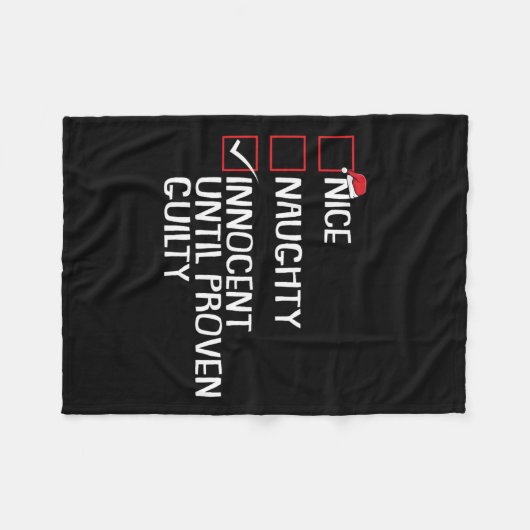 Nice Naughty Innocent tot bewezen Guilty Christma Fleece Deken (Voorkant (Horizontaal))