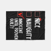 Nice Naughty Innocent tot bewezen Guilty Christma Fleece Deken (Voorkant (Horizontaal))