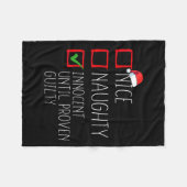 Nice Naughty Innocent tot bewezen Guilty Christma Fleece Deken (Voorkant (Horizontaal))