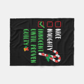 Nice Naughty Innocent tot bewezen Guilty Christma Fleece Deken (Voorkant (Horizontaal))