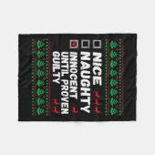 Nice Naughty Innocent tot bewezen Guilty Christma Fleece Deken (Voorkant (Horizontaal))