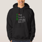Nice Naughty Innocent tot bewezen Guilty Christma Hoodie (Voorkant)
