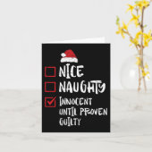 Nice Naughty Innocent tot bewezen Guilty Christma Kaart (Gele Bloem)
