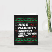 Nice Naughty Innocent tot bewezen Guilty Christma Kaart (Voorkant)