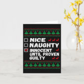 Nice Naughty Innocent tot bewezen Guilty Christma Kaart (Gele Bloem)