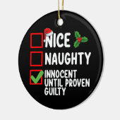 Nice Naughty Innocent tot bewezen Guilty Christma Keramisch Ornament (Links)