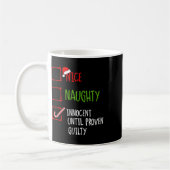 Nice Naughty Innocent tot bewezen Guilty Christma Koffiemok (Links)