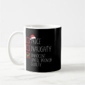 Nice Naughty Innocent tot bewezen Guilty Christma Koffiemok (Links)