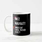 Nice Naughty Innocent tot bewezen Guilty Christma Koffiemok (Links)