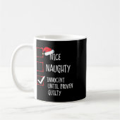 Nice Naughty Innocent tot bewezen Guilty Christma Koffiemok (Links)