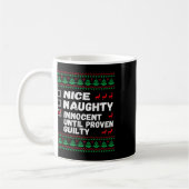 Nice Naughty Innocent tot bewezen Guilty Christma Koffiemok (Links)