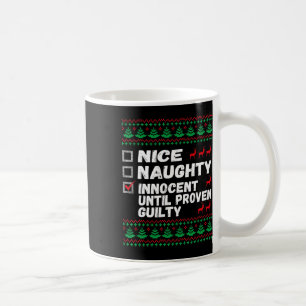 Nice Naughty Innocent tot bewezen Guilty Christma Koffiemok