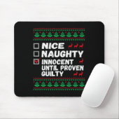Nice Naughty Innocent tot bewezen Guilty Christma Muismat (Met muis)