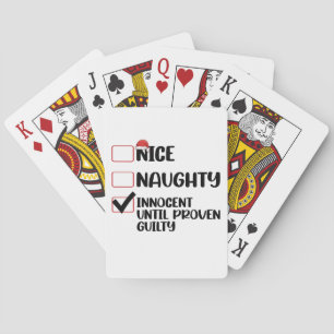 Nice Naughty Innocent tot bewezen Guilty Christma Pokerkaarten