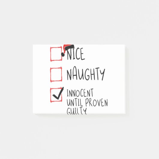 Nice Naughty Innocent tot bewezen Guilty Christma Post-it® Notes (Voorkant)
