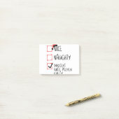 Nice Naughty Innocent tot bewezen Guilty Christma Post-it® Notes (Op bureau)