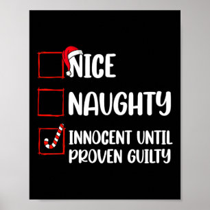 Nice Naughty Innocent tot bewezen Guilty Christma Poster