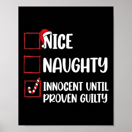 Nice Naughty Innocent tot bewezen Guilty Christma Poster (Voorkant)