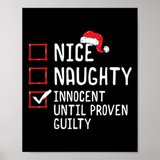 Nice Naughty Innocent tot bewezen Guilty Christma Poster (Voorkant)