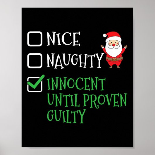 Nice Naughty Innocent tot bewezen Guilty Christma Poster (Voorkant)