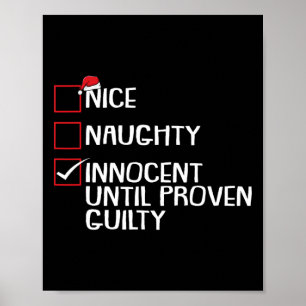 Nice Naughty Innocent tot bewezen Guilty Christma Poster