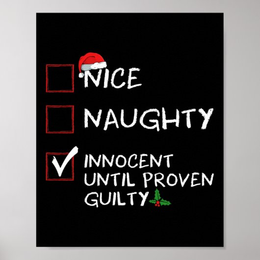 Nice Naughty Innocent tot bewezen Guilty Christma Poster (Voorkant)