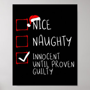 Nice Naughty Innocent tot bewezen Guilty Christma Poster
