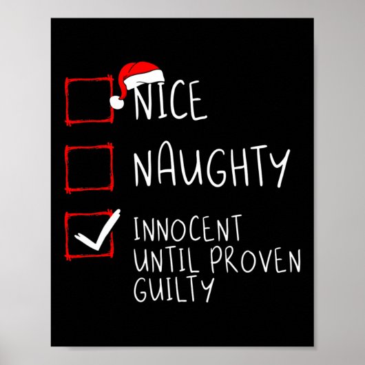 Nice Naughty Innocent tot bewezen Guilty Christma Poster (Voorkant)