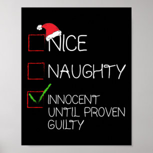 Nice Naughty Innocent tot bewezen Guilty Christma Poster