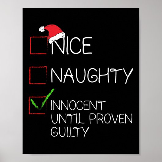 Nice Naughty Innocent tot bewezen Guilty Christma Poster (Voorkant)
