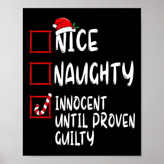 Nice Naughty Innocent tot bewezen Guilty Christma Poster (Voorkant)