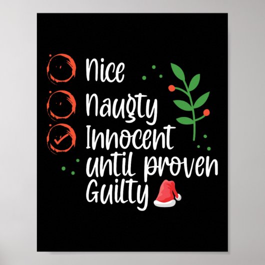 Nice Naughty Innocent tot bewezen Guilty Christma Poster (Voorkant)
