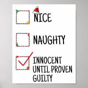 Nice Naughty Innocent tot bewezen Guilty Christma Poster