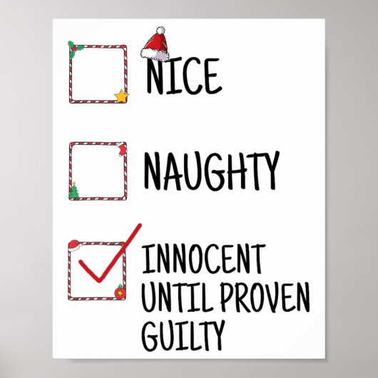 Nice Naughty Innocent tot bewezen Guilty Christma Poster (Voorkant)