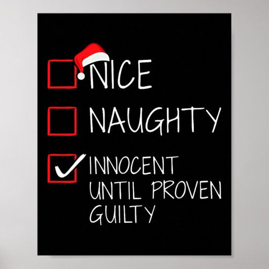 Nice Naughty Innocent tot bewezen Guilty Christma Poster (Voorkant)