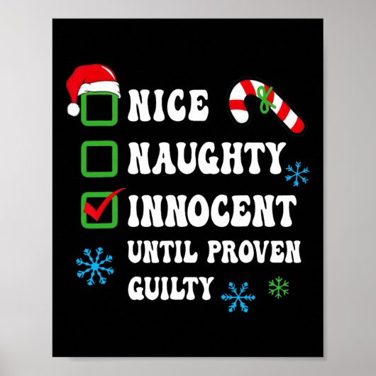 Nice Naughty Innocent tot bewezen Guilty Christma Poster (Voorkant)